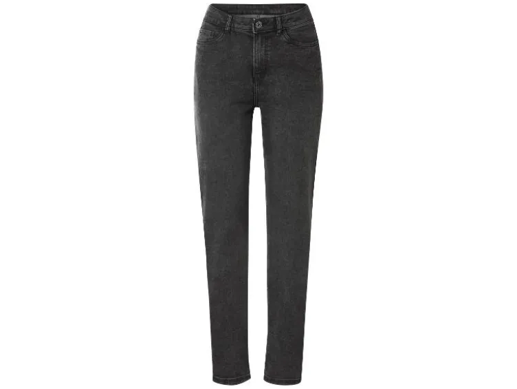 Damen Jeans, Straight Fit, hohe Leibhöhe