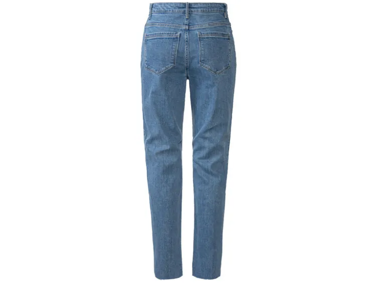 Damen Jeans, Straight Fit, hohe Leibhöhe