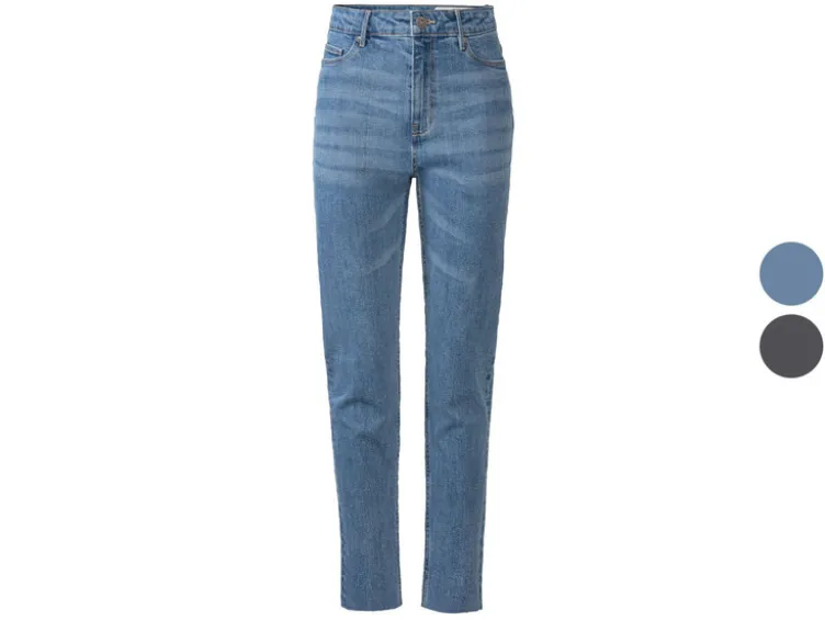 Damen Jeans, Straight Fit, hohe Leibhöhe