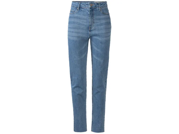 Damen Jeans, Straight Fit, hohe Leibhöhe