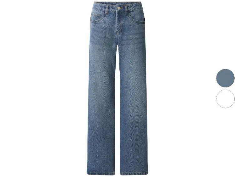 Damen Jeans, Wide Leg, hohe Leibhöhe