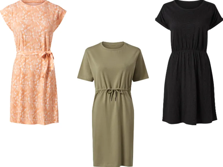 Damen Kleid, überschnittene Schultern