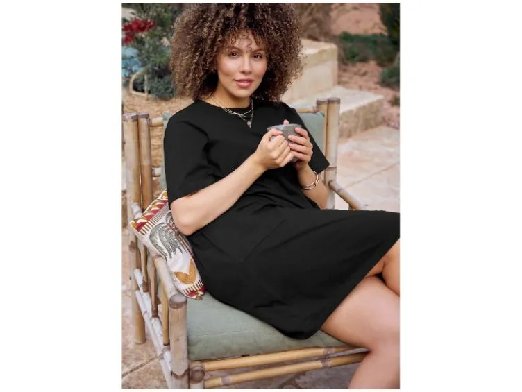 Damen Kleid, mit Baumwolle
