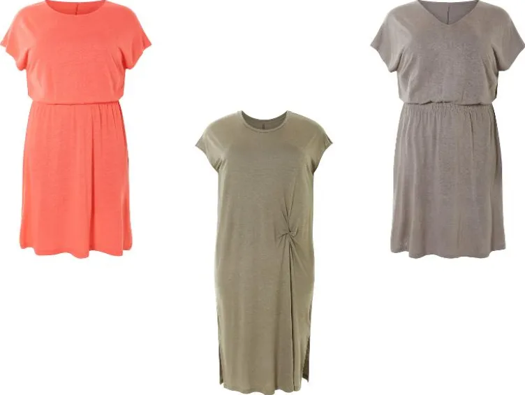 Damen Kleid mit Leinen