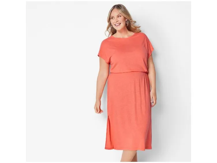 Damen Kleid mit Leinen