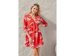 Damen Kleid mit Leinen