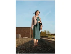 Damen Kleid, mit modischen 3/4-Ärmeln