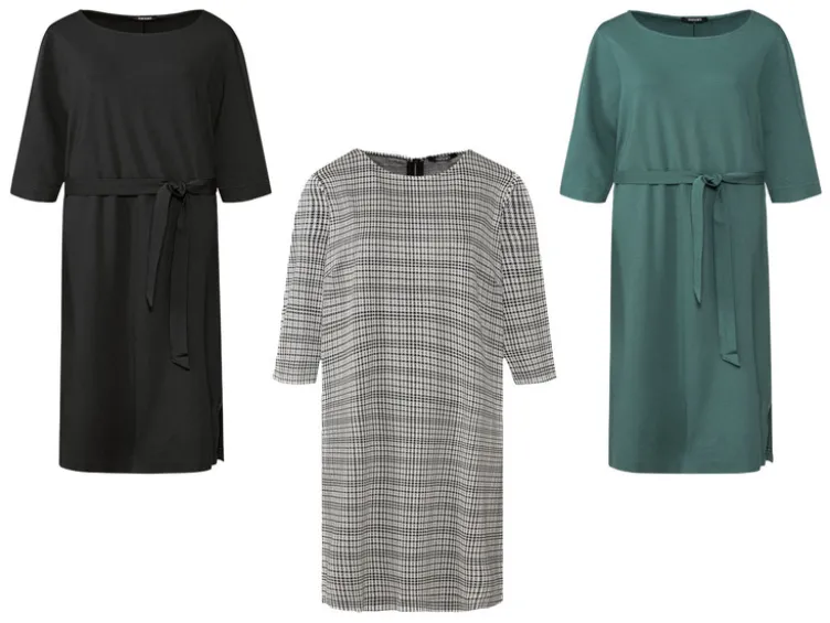 Damen Kleid, mit modischen 3/4-Ärmeln