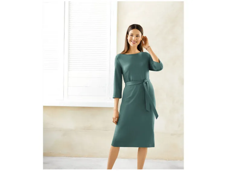 Damen Kleid, mit modischen 3/4-Ärmeln