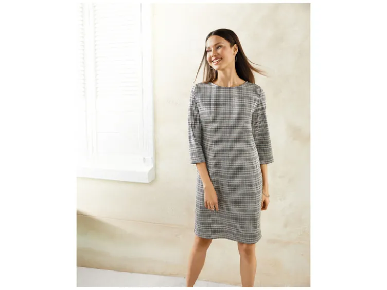 Damen Kleid, mit modischen 3/4-Ärmeln