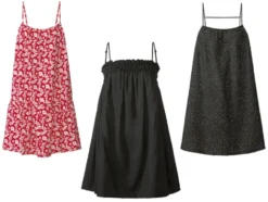 Damen Kleid, weit geschnitten, mit Viskose