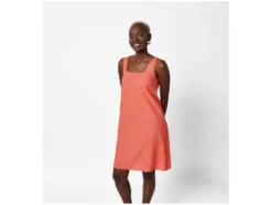 Damen Kleid / Wickelkleid mit Leinen