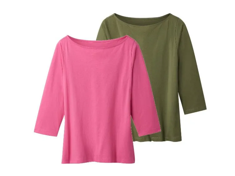 Damen Langarmshirt 3/4 Arm, 2 Stück