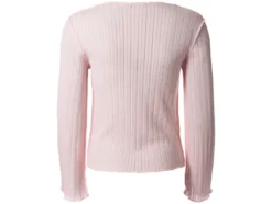 Damen Langarmshirt, leicht transparent, rosa