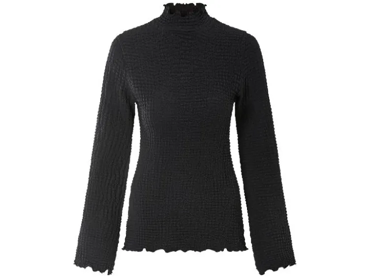 Damen Langarmshirt, mit modischem Jacquard-Jersey