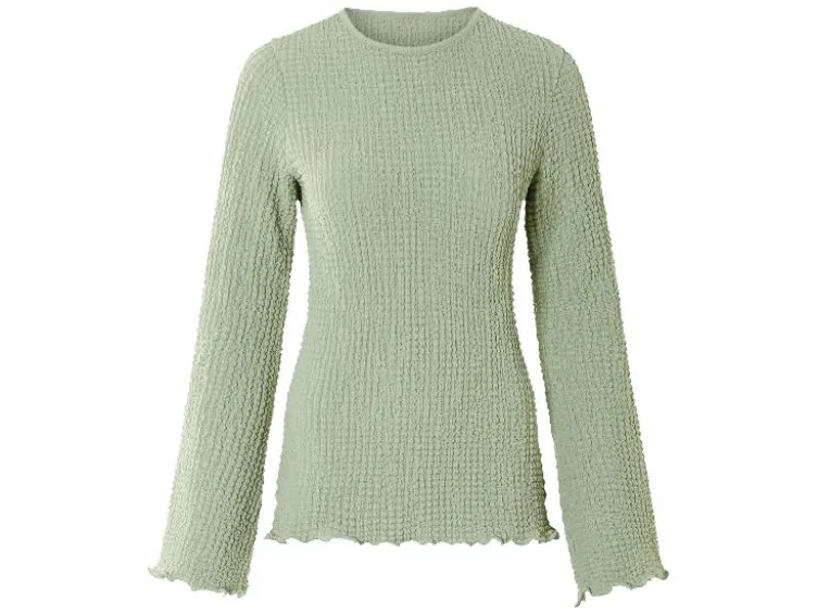 Damen Langarmshirt, mit modischem Jacquard-Jersey