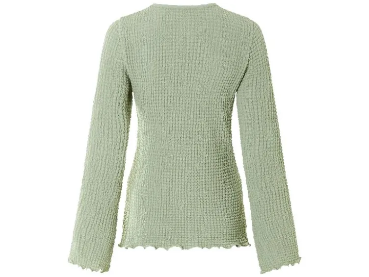 Damen Langarmshirt, mit modischem Jacquard-Jersey