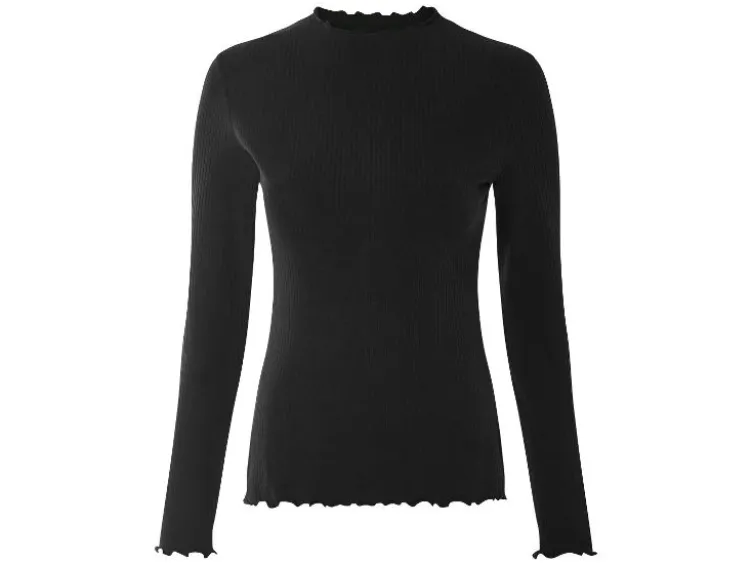 Damen Langarmshirts, 2 Stück, aus weicher Ripp-Qualität