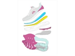 Damen-Laufschuhe, mit dämpfender EVA-Zwischensohle