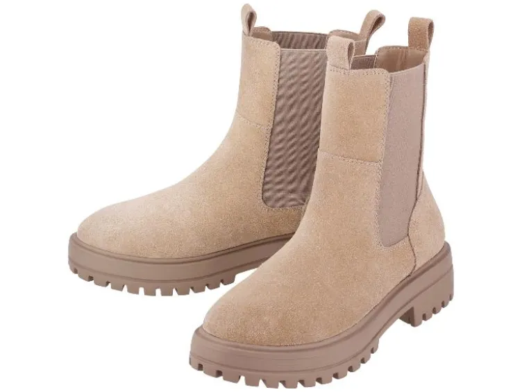 Damen Lederstiefeletten
