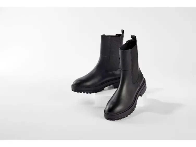 Damen Lederstiefeletten