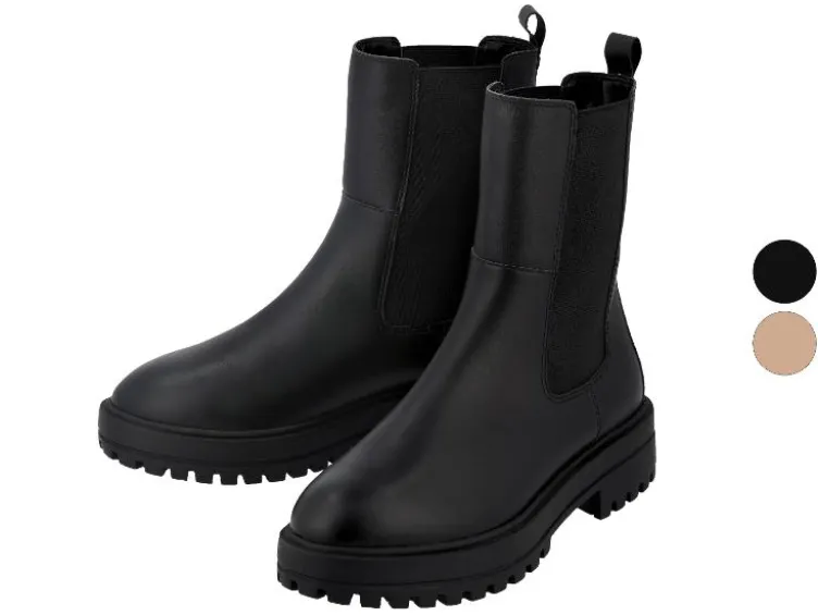 Damen Lederstiefeletten
