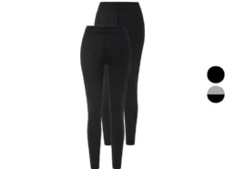 Damen Leggings, 2 Stück, mit Bio-Baumwolle