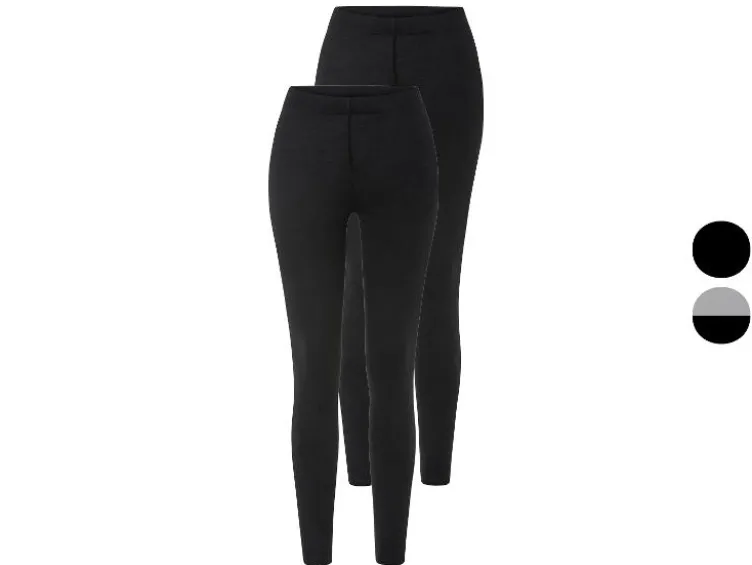 Damen Leggings, 2 Stück, mit Bio-Baumwolle