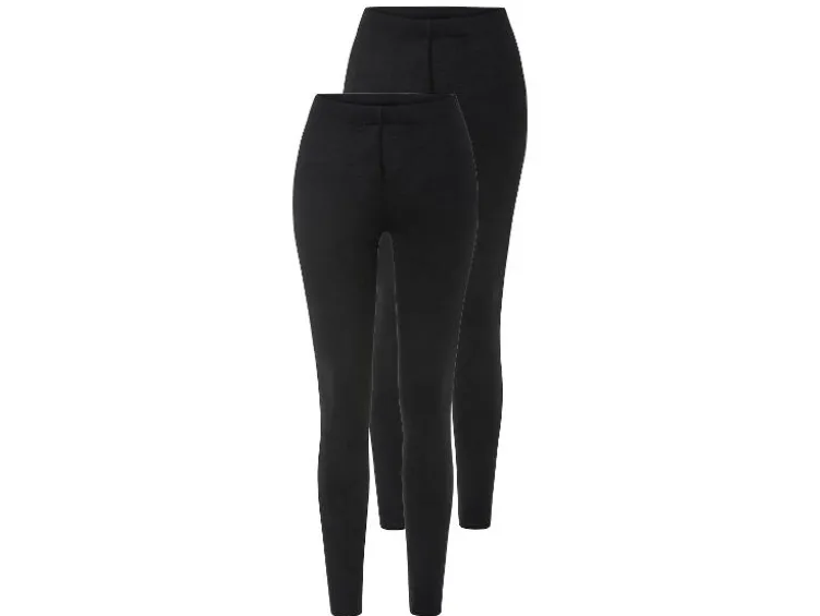 Damen Leggings, 2 Stück, mit Bio-Baumwolle