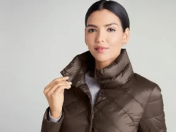 Damen Lightweight-Jacke in modischer Metallic-Optik