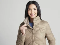Damen Lightweight-Mantel, ultraleicht und warm