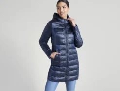 Damen Lightweight-Mantel, ultraleicht und warm