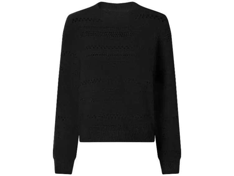Damen Lochstrickpullover