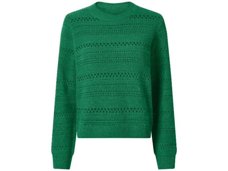 Damen Lochstrickpullover