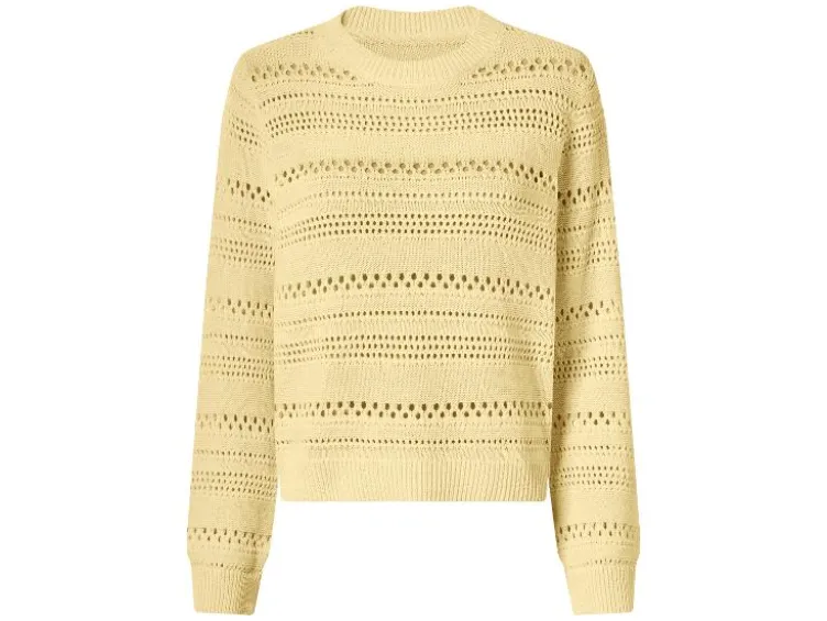 Damen Lochstrickpullover