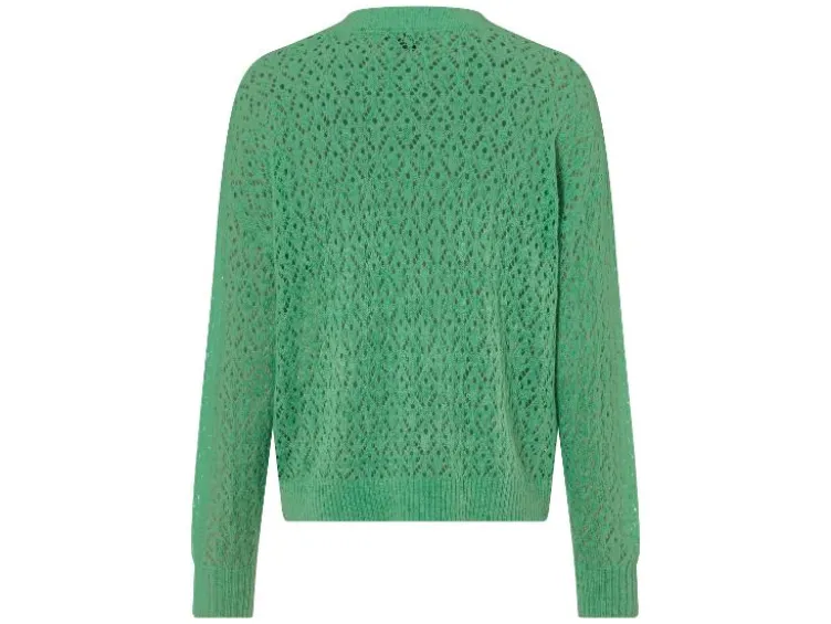 Damen Lochstrickpullover, aus weichem Ajour-Strick