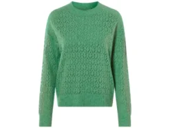 Damen Lochstrickpullover, aus weichem Ajour-Strick