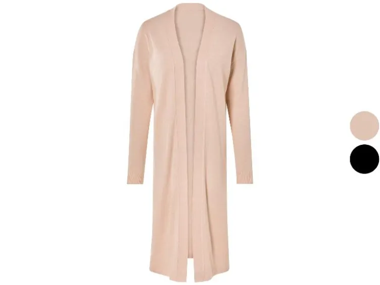 Damen Longcardigan, mit überschnittenen Schultern