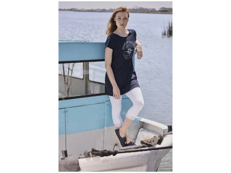 Damen Longshirt aus reiner Baumwolle