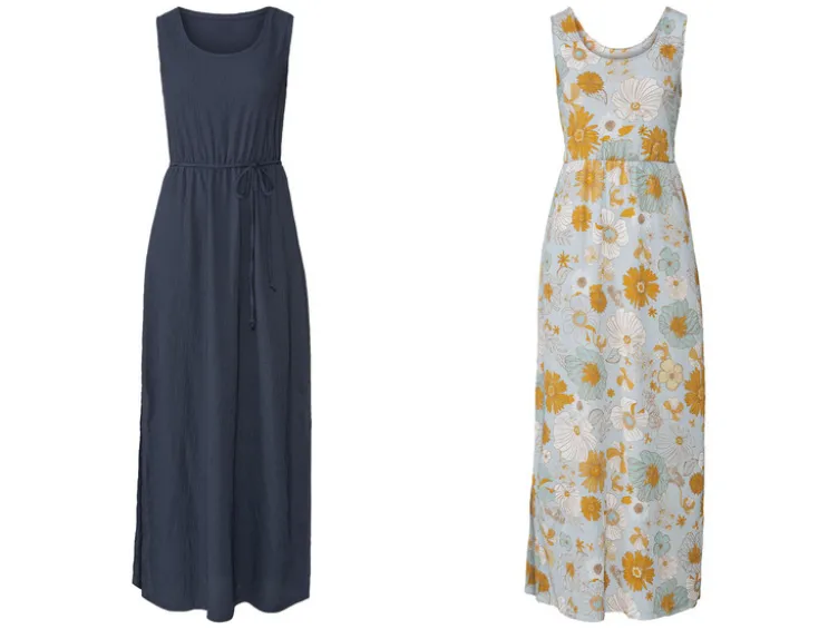 Damen Maxikleid, mit Gummizug in der Taille