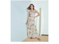 Damen Maxikleid, mit Gummizug in der Taille