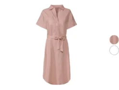 Damen Maxikleid mit Leinen