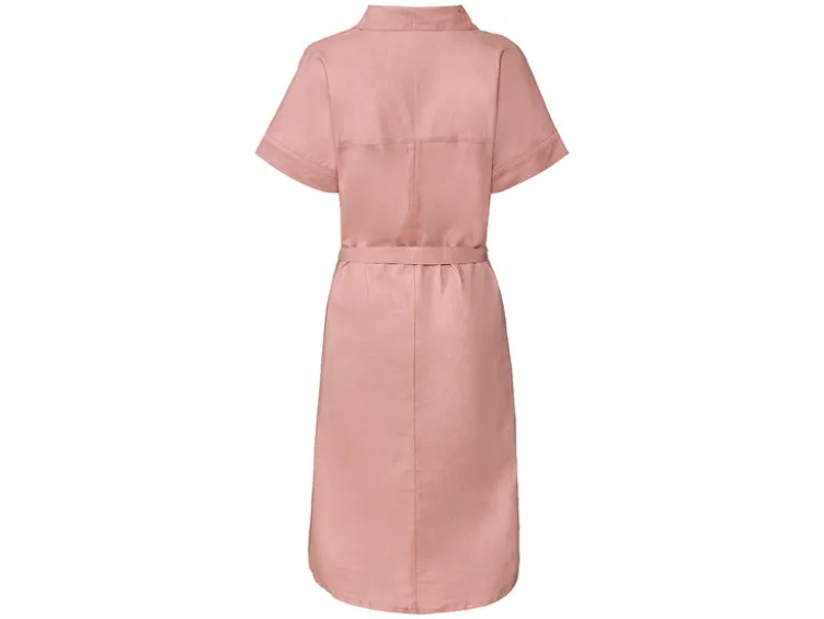Damen Maxikleid mit Leinen