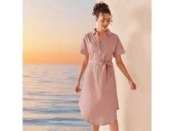 Damen Maxikleid mit Leinen