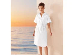 Damen Maxikleid mit Leinen