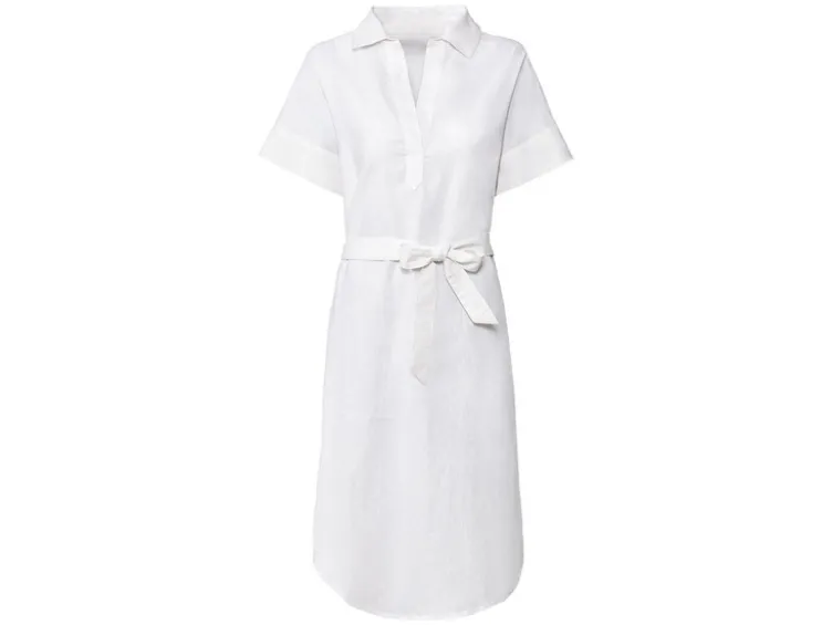Damen Maxikleid mit Leinen