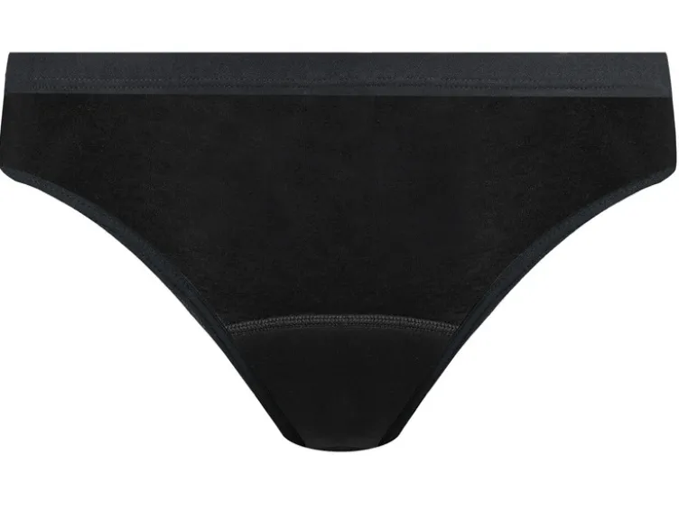 Damen Menstruationsslip aus Bio-Baumwolle, schwarz