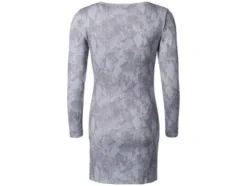 Damen Mesh-Kleid mit modischem Snake-Print, grau