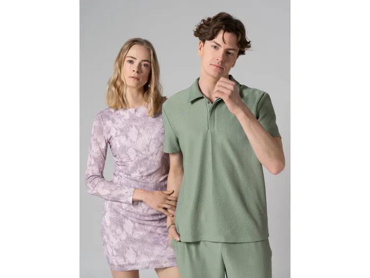 Damen Mesh-Kleid mit modischem Snake-Print, rosa