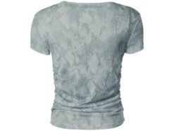 Damen Mesh-T-Shirt mit modischem Snake-Print, grün